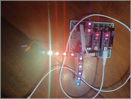 2 x 5 leds op kanal 0 en multi